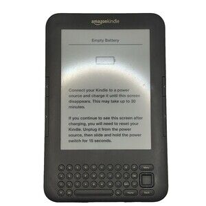 Amazon Kindle Keyboard 3rd Gen 2010 E-Reader w/ M-Edge Case Book Bundle Untested